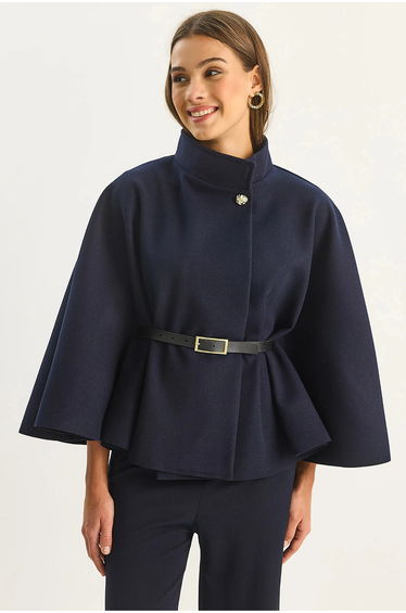LUCCI Oversized Wool Blend Overcoat