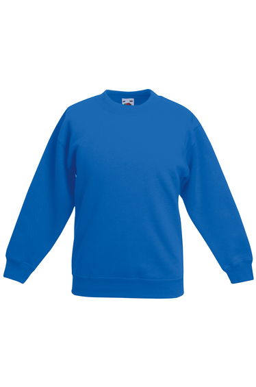 Fruit Of The Loom Kids Unisex Classic 80/20 Set-In Sweatshirt - Royal Blue