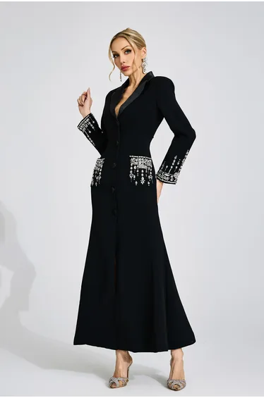 Beca Black Diamond Maxi Dress