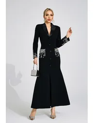 Beca Black Diamond Maxi Dress - 3