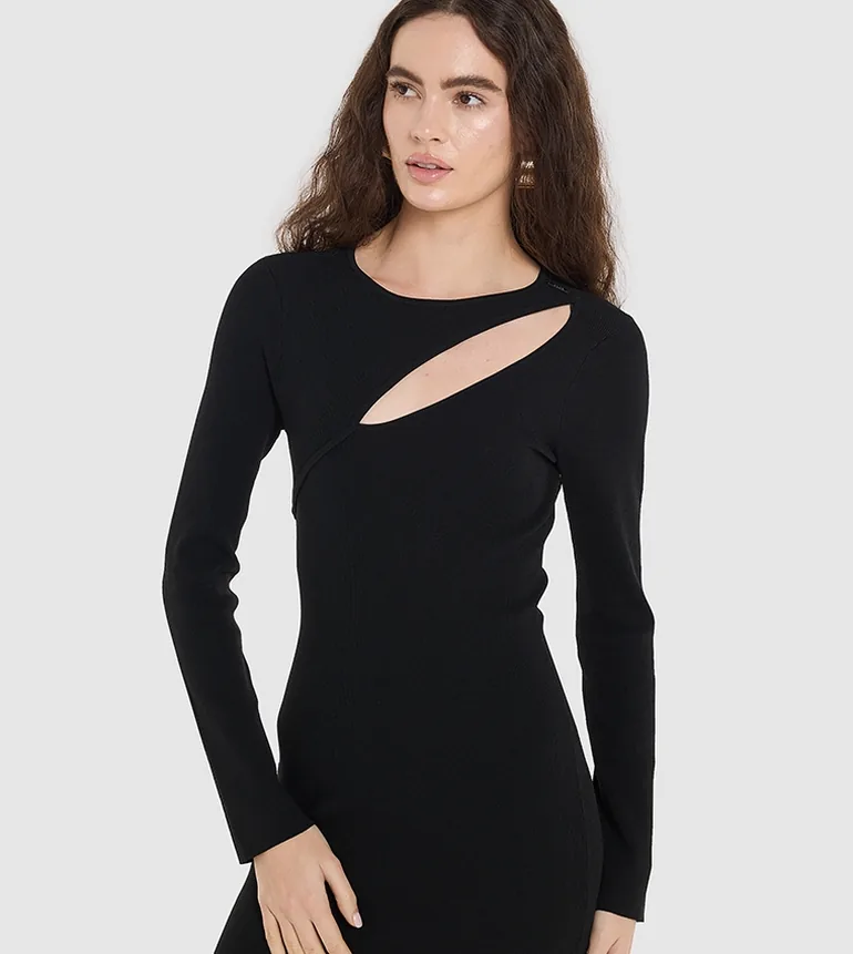 bcbg black cutout dress BCBG Max Azria