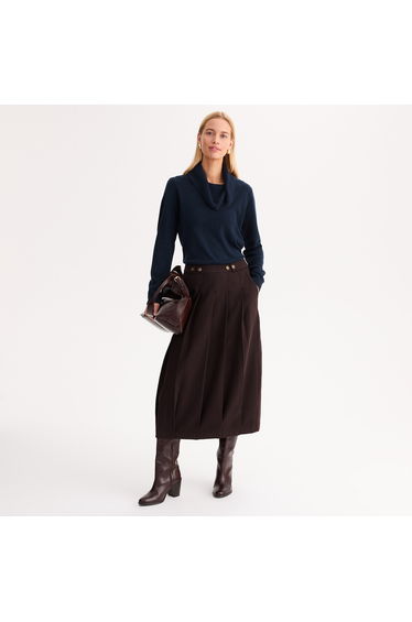 Flannel Full Midi Skirt