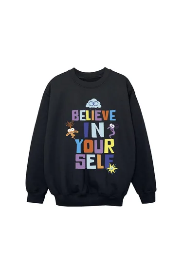 Inside Out 2 Girls Believe In Yourself Sweatshirt - Black
