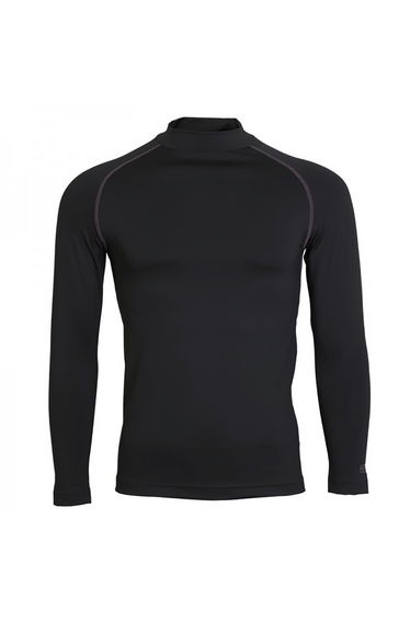 Rhino Mens Thermal Underwear Long Sleeve Base Layer Vest Top - Black