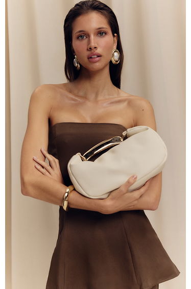 Dark Taupe Bandeau A-line Top