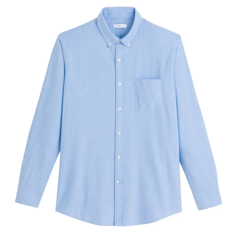 Oxford Cotton Shirt with Button-Down Collar - 4