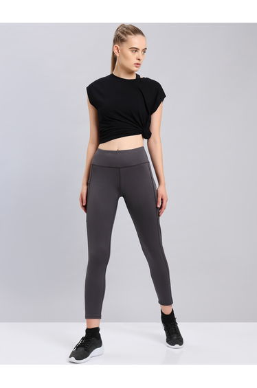 Women Solid Slim Fit Sports Tights with ELASTO LITE