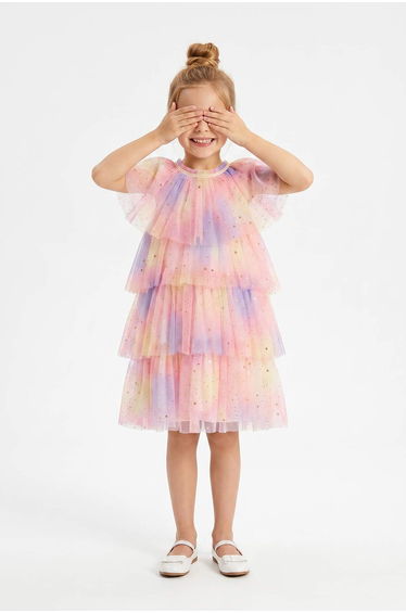 Multicolored Maxi Plain Woven Dress