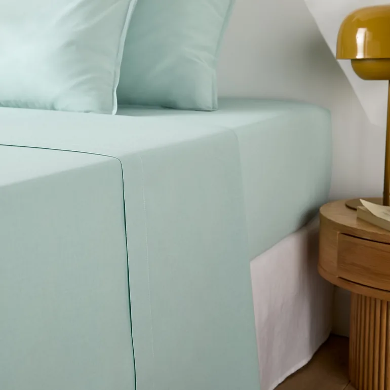 Scenario Plain Washed Cotton Flat Sheet