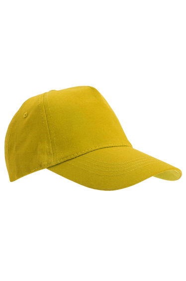 SOLS Unisex Buzz 5 Panel Baseball Cap - Gold