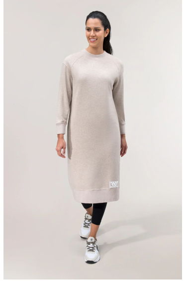 Sweatshirt Dress - SEASONAL OATMEAL MELANGE