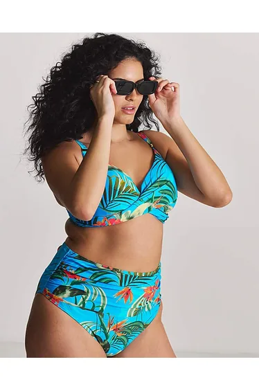 Ruched High Waist Bikini Brief
