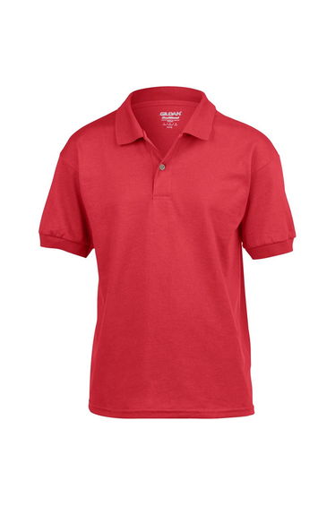 Gildan DryBlend Childrens Unisex Jersey Polo Shirt (Pack Of 2) - Red