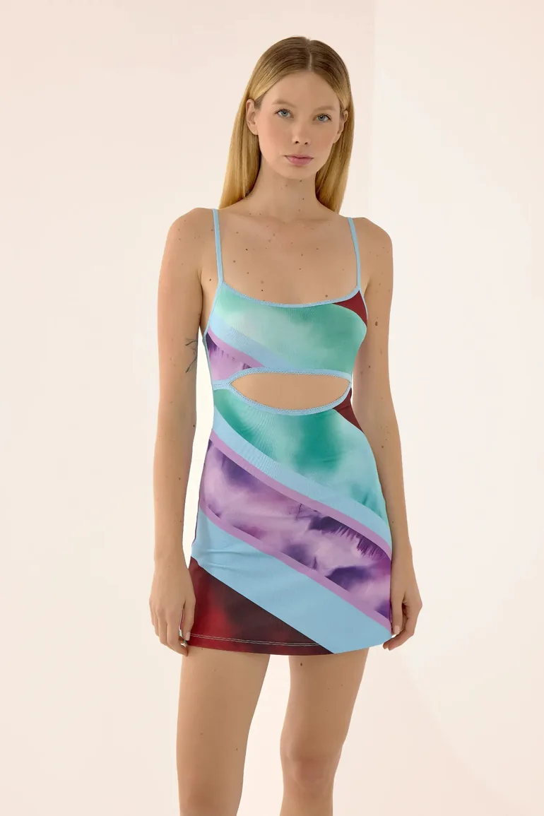 colourful short dress Designer Summer Mini Dress | Multicolor Formal Dress