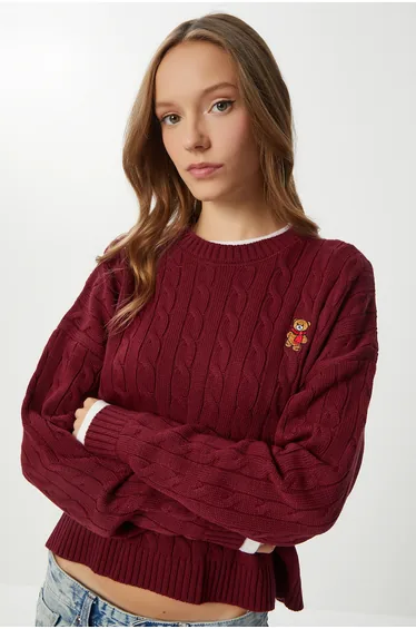 ISTANBUL Embroidered Hair Braid Sweater