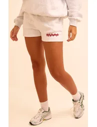 Ice Grey PLT Studio Archive Puff Print Drawstring Sweat Shorts - 1