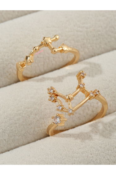 Set of 2 - Gold Embellished Rings