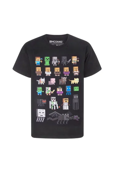 Minecraft Boys Short-Sleeved T-Shirt - Black
