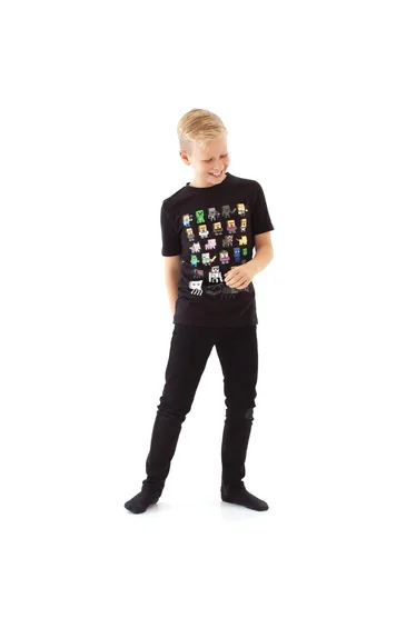 Minecraft Boys Short-Sleeved T-Shirt - Black