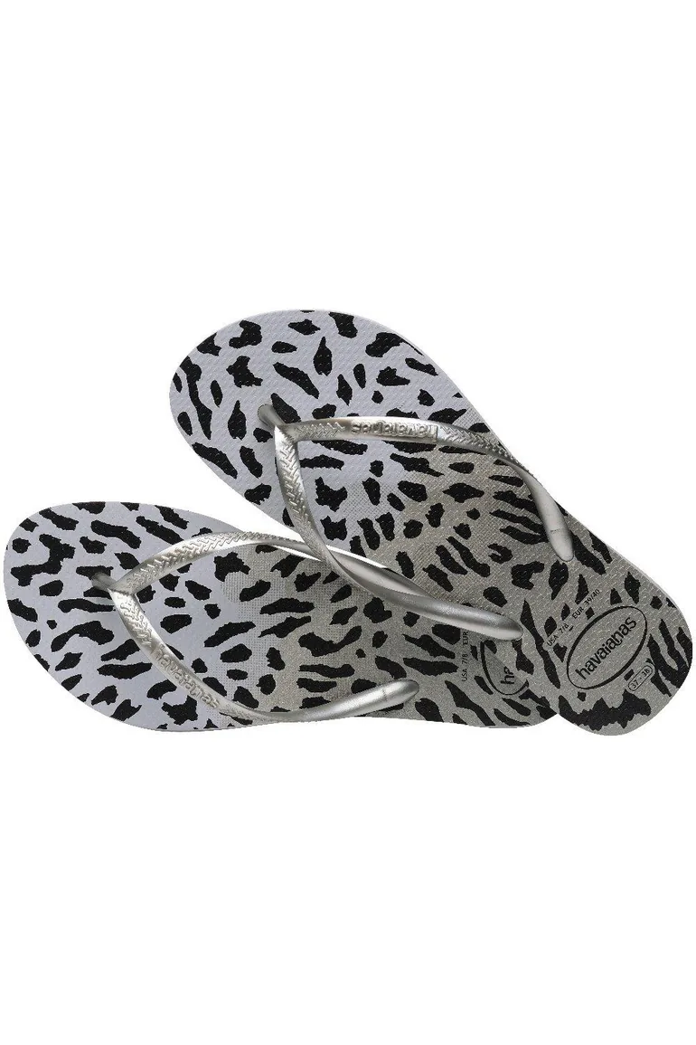Slim Animal Flip Flop Silver Grey - 3
