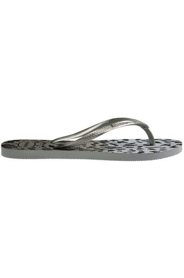 Slim Animal Flip Flop Silver Grey