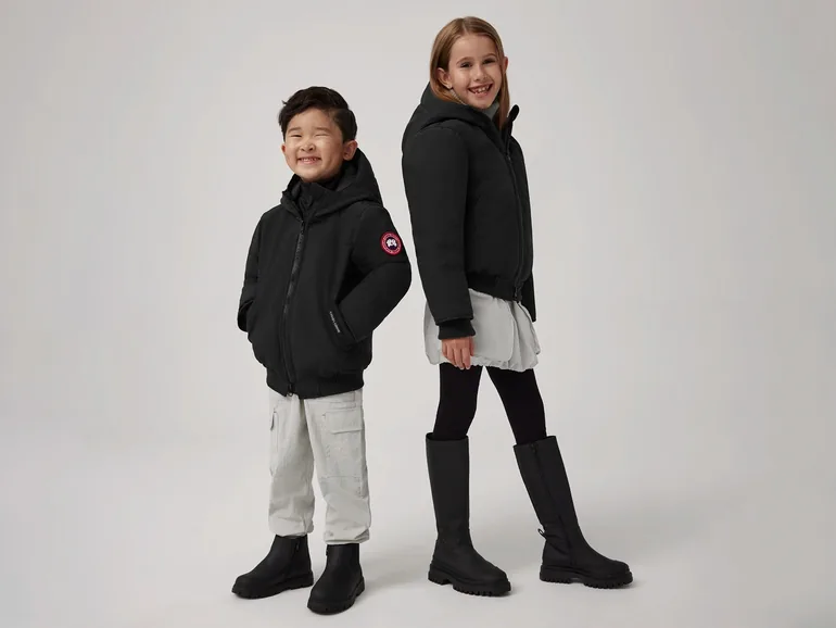 Kids Grizzly Bomber in Black