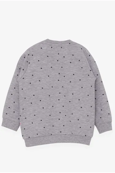 Baby Girl Sweatshirt Happy Kittens Grey Melange