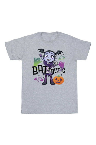Vampirina Girls Bat Tastic Halloween T-Shirt - Sports Grey