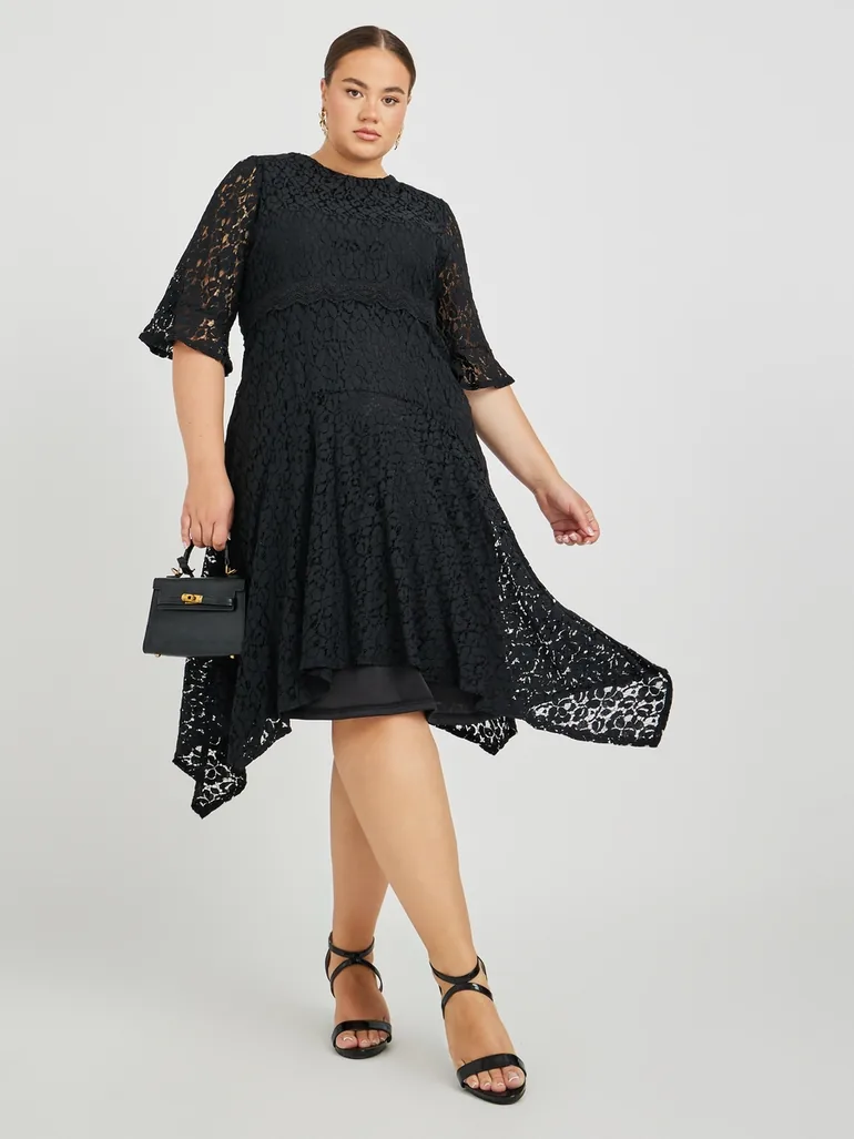 asymmetric halter neck dress BABEYOND Multi-Layered Fringe Plus Size Dress, Plus Size Dresses, Dark Green, 14