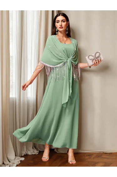 جلابيات تيك تو باللون الأخضر