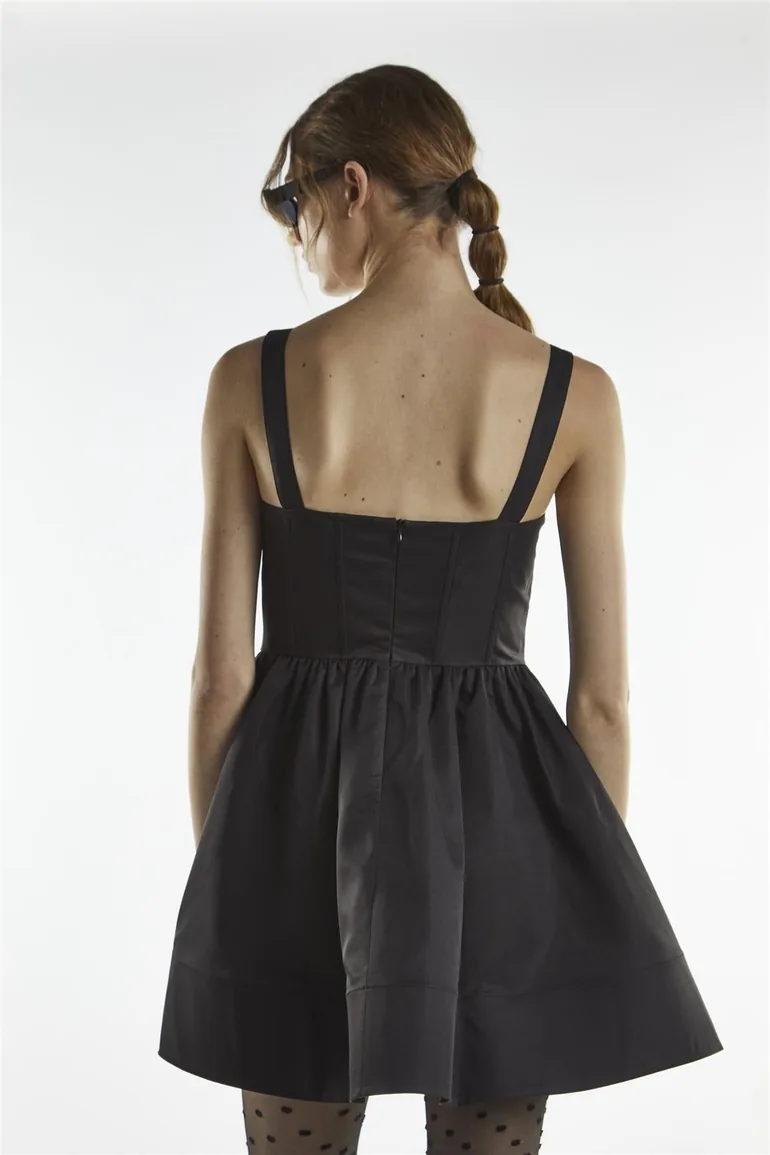 Drop Waist Corset Mini Dress - Isla Black Collective The Label Black : Party Dresses : VogaCloset Oman Drop Waist Corset Mini Dress - Isla Black Collective The Label Black : Party Dresses : VogaCloset Oman