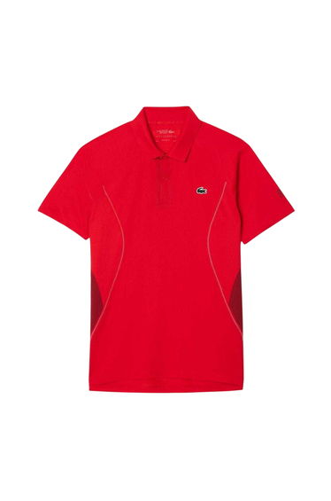 Lacoste Mens Tennis x Novak Djokovic Regular Polo Shirt - Red