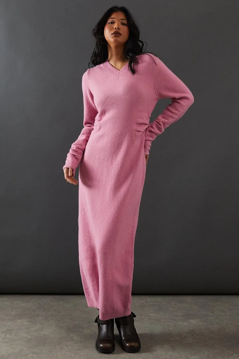 knit ballet dress AG Jeans Angela L/S Ballet Neck Dress, Women's, Grey main image 0