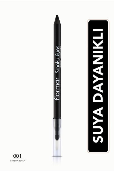 Smoked Makeup Eye Pencil Carbon Black-smoky Eyes Waterproof Eyeliner-001 Carbon Black