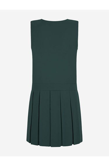 Zeco Girls School Zip Front Pinafore Dress in Green product thumbnail 2