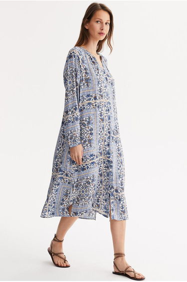 Graphic Print Maxi Dress