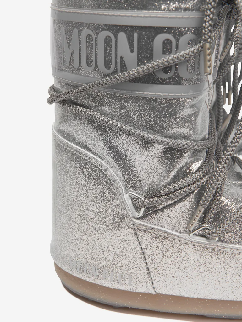 Kids Icon Glitter Snow Boots in Silver - 2