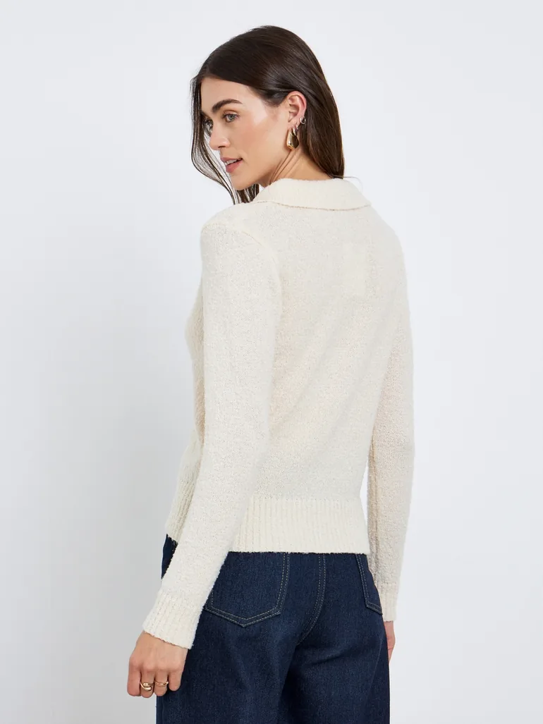 Textured Ribbed Buttoned Top - 3