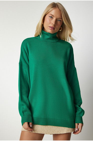 Happiness İStanbul Green Knitted Sweater