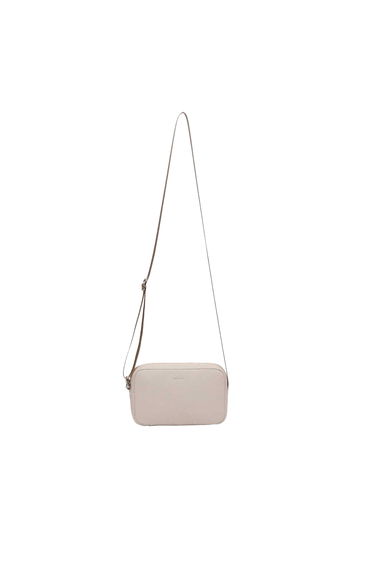 Firetrap Logo Leather Crossbody Bag - Chalk