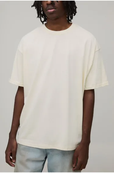 Oversized Wicked License Printed T-Shirt - ecru