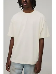 Oversized Wicked License Printed T-Shirt - ecru