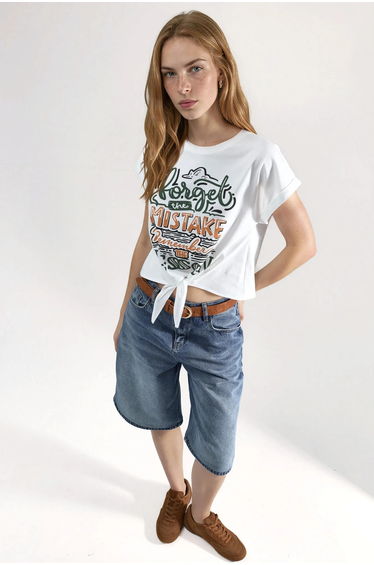 Printed Crop T-Shirt