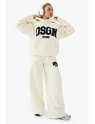 DSGN Studio Towelling Applique Straight Leg Jogger