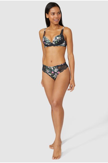Botanical Floral Plunge Bra