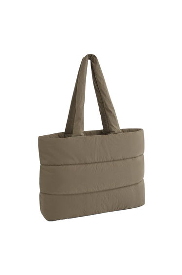 Bagbase Plain Quilted Tote Bag - Earthy Green