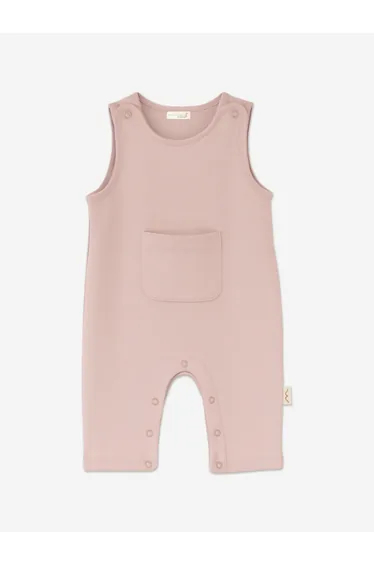 Mininio Baby Girls Organic Cotton Romper in Pink