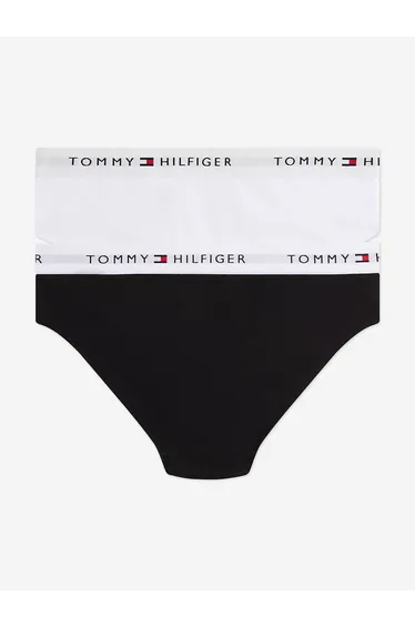Tommy Hilfiger Girls 2 Pack Bikini Knickers Set in Black