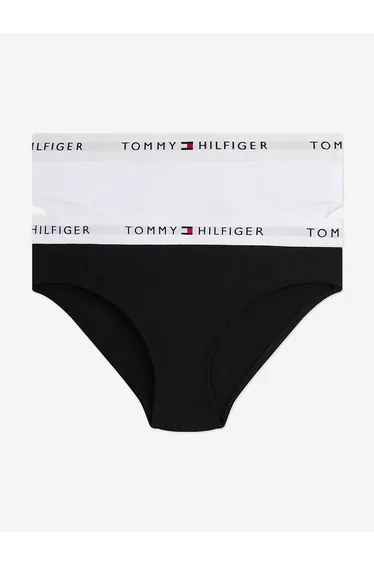 Tommy Hilfiger Girls 2 Pack Bikini Knickers Set in Black
