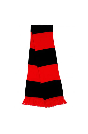 Result Mens Heavy Knit Thermal Winter Scarf - Red/Black